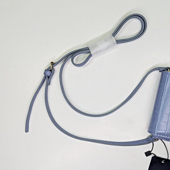 Tommy Hilfiger Julia Phone Crossbody Crocodile Blue Stone (MSRP $78) - Picture 8 of 9